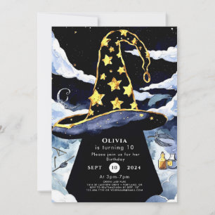 Boho Custom Magic Wizard Birthday Invitation