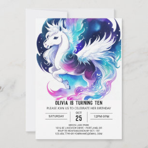 Boho Custom Pony Birthday Invitation