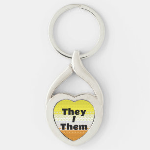 Boho Customizable Pronoun Maverique Pride Flag Keychain