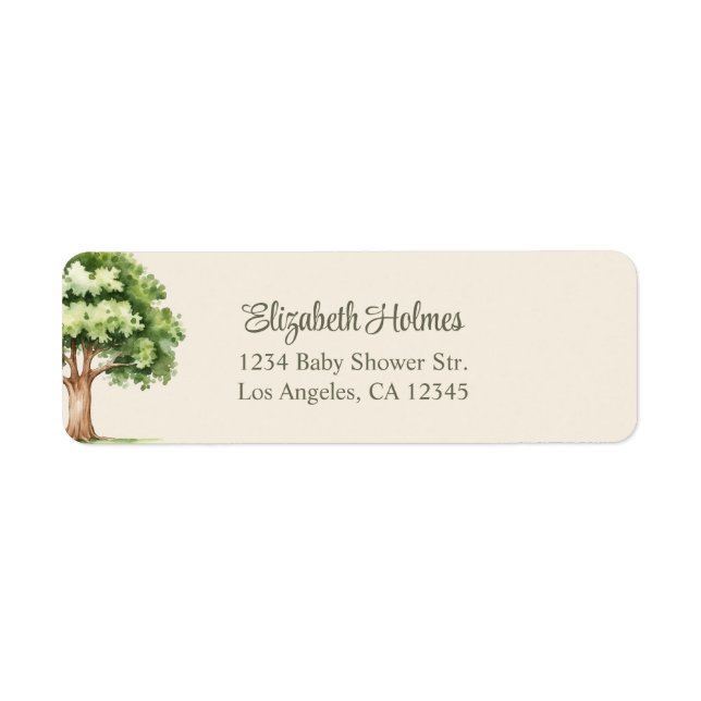 Boho Cute Woodland Animals Baby Shower Address (Front)