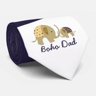 Boho Dad, Gold Elephant Tie