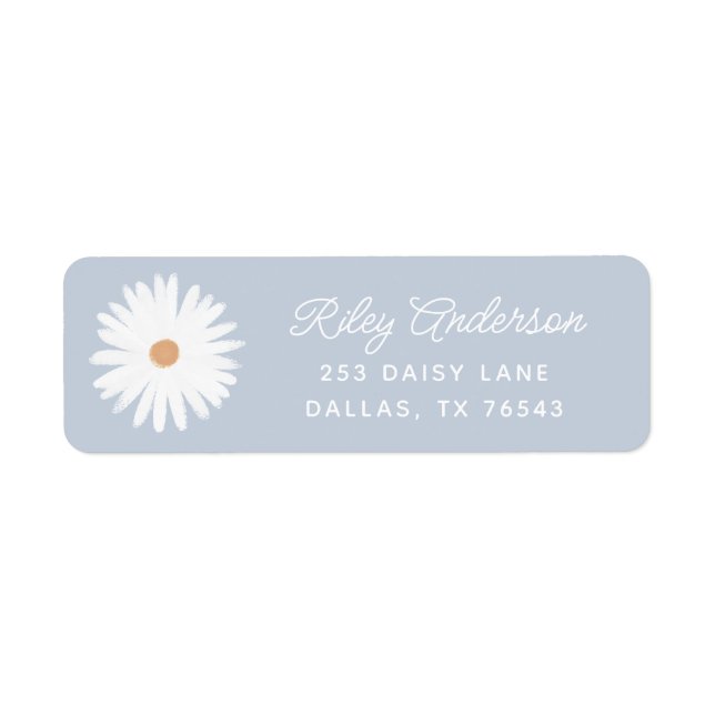 Boho Daisy Anniversaire Fête Adresse de retour (Devant)