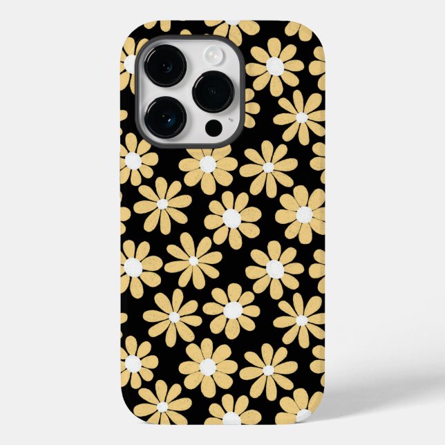 Boho Daisy Art - sketchy hand drawn Case-Mate iPhone Case (Back)
