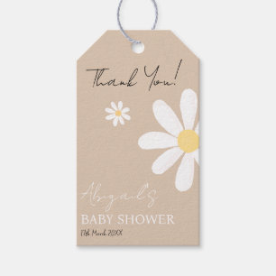 Boho Daisy Floral Baby Shower  Gift Tags