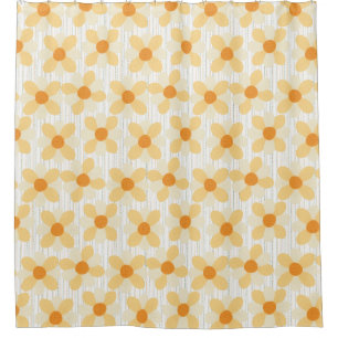 Boho Daisy Rain Shower Curtain