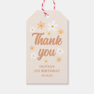 Boho Daisy Thank you Party Gift Tags