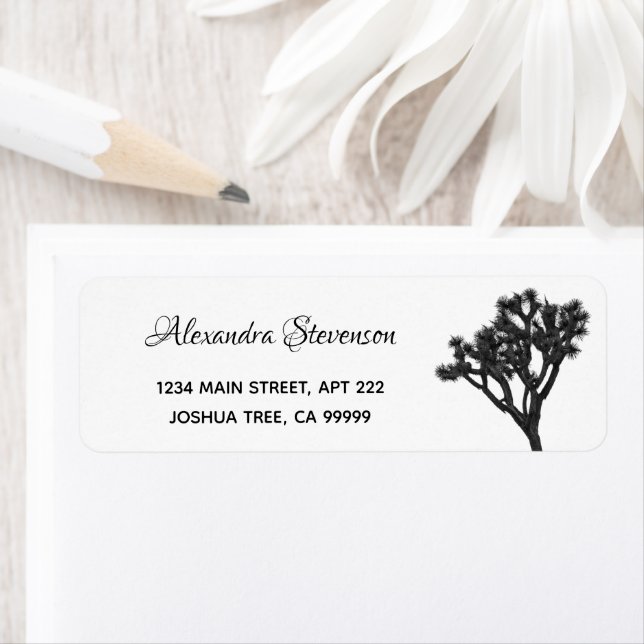 Boho d'arbre noir et blanc simple et moderne (En situation)