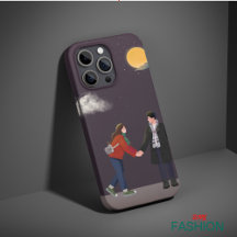 Boho Dark Purple Colourful Illustrative Couple 