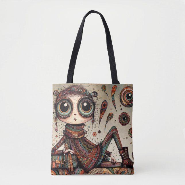 "Boho Daydreamer" Tote Bag by DAKimage (Front)