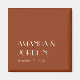 Boho Deco d'automne   Aimant Mariage rouille