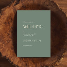 Boho Deco d'automne | Faire-part de mariage vert S