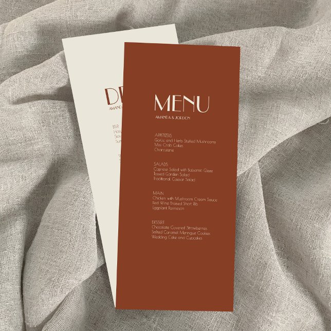 Boho Deco d'automne | Menu de boisson pour le dîne (Créateur téléchargé)