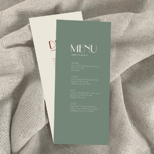 Boho Deco d'automne   Sage Green menu de boisson
