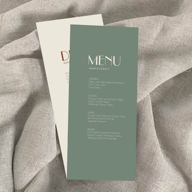 Boho Deco d'automne | Sage Green menu de boisson (Créateur téléchargé)