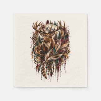 Boho Deer, Dreaming of Deer Napkin