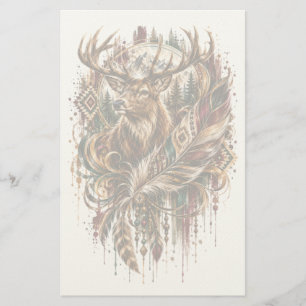 Boho Deer, Dreaming of Deer Stationery