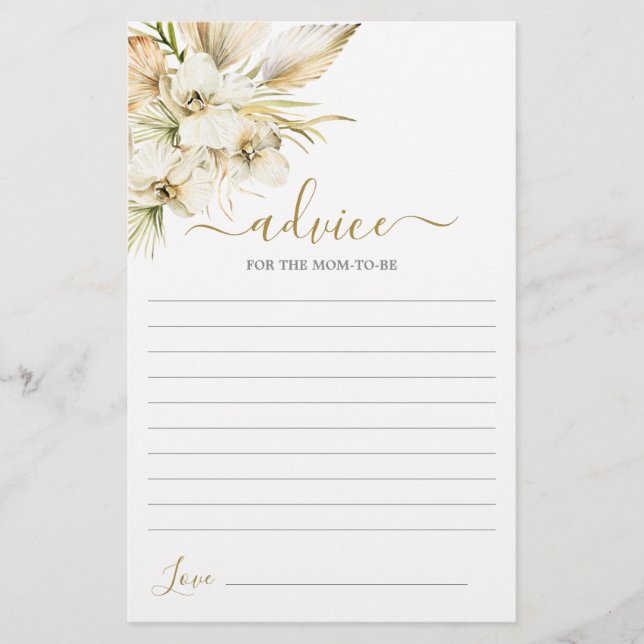 Boho Desert Advice for the Mom To Be card (Front)