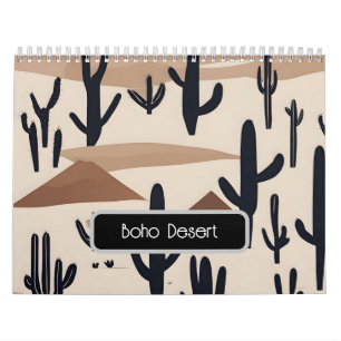 Boho desert art calendar