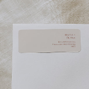 Boho Desert Beige Return Address Label
