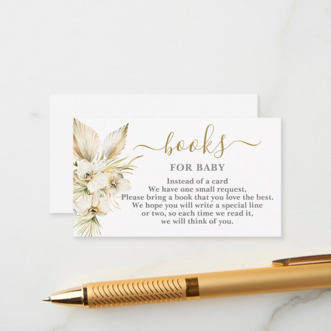 Boho Desert Books for Baby Card (Front/Back In Situ)