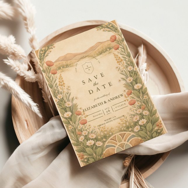 Boho Desert Botanical Wedding Save The Date (Creator Uploaded)