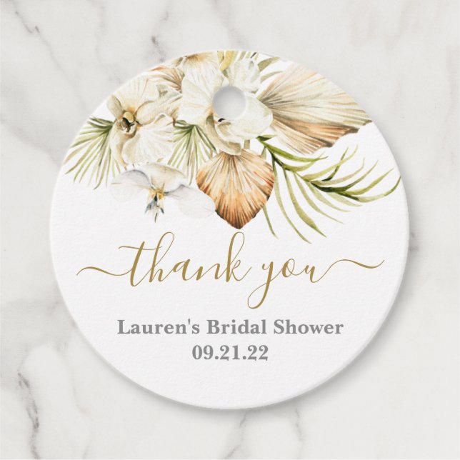 Boho Desert bridal shower Favour Tags (Front)