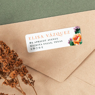 Boho Désert Cactus & Fleurs Adresse de Retour