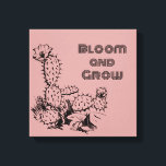 Boho Desert Cactus Wall Art Pink<br><div class="desc">Bring warmth and inspiration into your space with this boho desert-inspired wall art. Featuring a minimalist cactus and rose illustration paired with the uplifting “Bloom and Grow” quote, this design blends soft pink tones with bold black line work for a modern, stylish look. Perfect for creating a calm, aesthetic atmosphere,...</div>