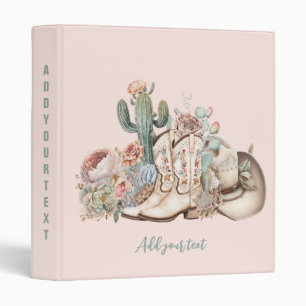 Boho desert cowgirl cowboy boots cowboy hat binder