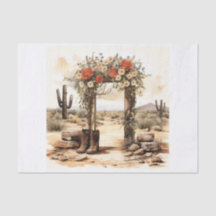 Boho Desert Floral Arch Art for Decoupage