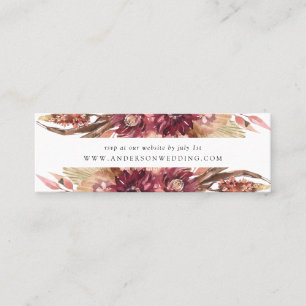 Boho Desert Floral Wedding Cartes RSVP
