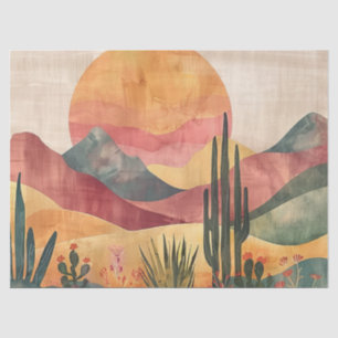 Boho Desert Landscape - Southwestern Nature Tissue Paper