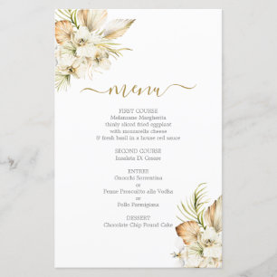 Boho Desert Menu Card