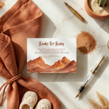 Boho Desert Mountain Baby Shower Books for Baby