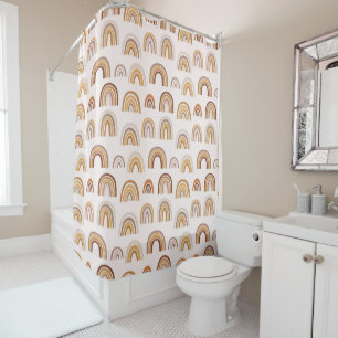 Boho Desert Rainbow Abstract Arch Pattern Taupe