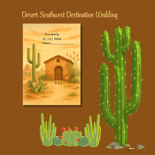 Boho Desert Southwest Terracotta Wedding RSVP Card