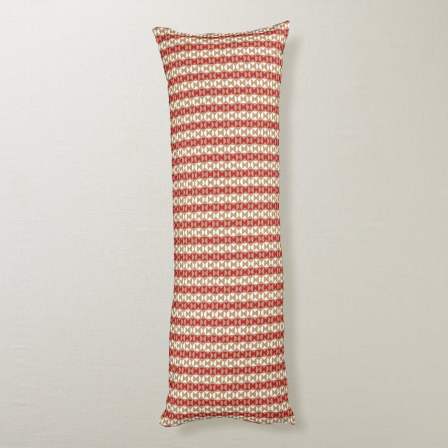 Boho Desert Stripe Pattern Design Body Pillow (Back (Vertical))