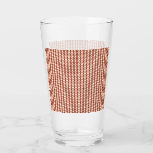 Boho Desert Stripe Pattern Design Glass (Back)