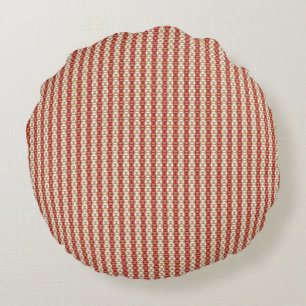 Boho Desert Stripe Pattern Design Round Pillow