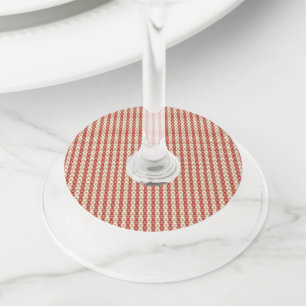 Boho Desert Stripe Pattern Design Wine Glass Tag