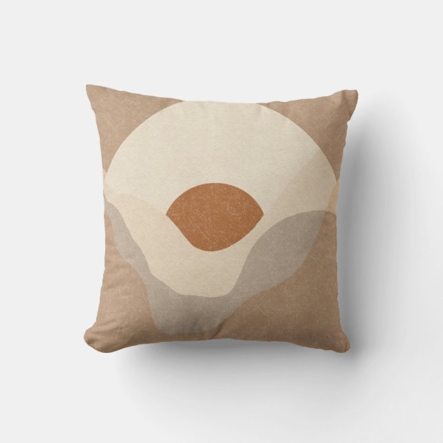 Boho Desert Sun Terracotta Cream Jeter Oreiller (Recto)