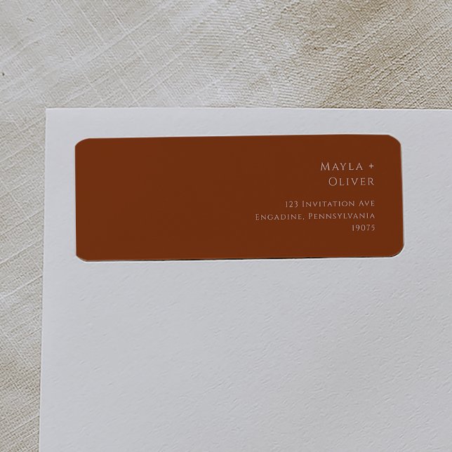 Boho Desert | Terracotta Return Address Label (Creator Uploaded)