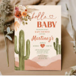 Boho Desert Texas baby shower southwestern cactus Invitation<br><div class="desc">Editable Boho Desert baby shower invitation southwestern cactus desert gender neutral,  warm earthy tone Girl Texas baby shower</div>