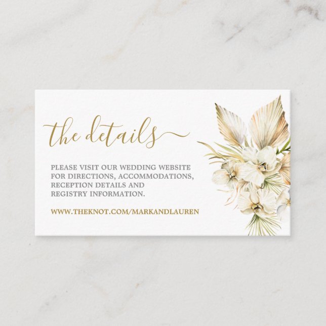 Boho Desert Website Info Enclosure Card (Front)