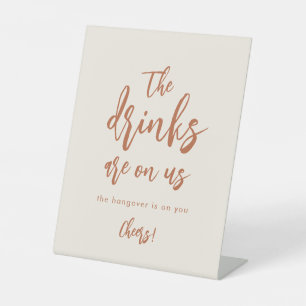Boho Dessert Funny Wedding Open Bar Sign