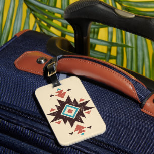 Boho Diamond Emblem Luggage Tag