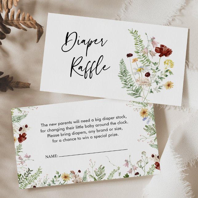 Boho Diaper Raffle Baby Shower Enclosure Card (Creator Uploaded)