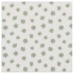 Boho Ditsy Sage Green Floral Dainty Tiny Girly Fabric