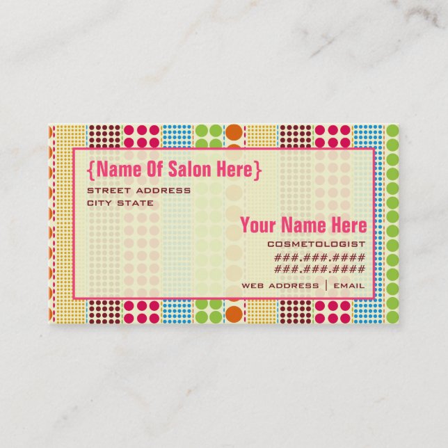 Boho Dots Cosmetologist Salon Appointment (Front)