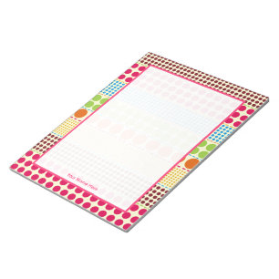 Boho Dots Personalized Notepad